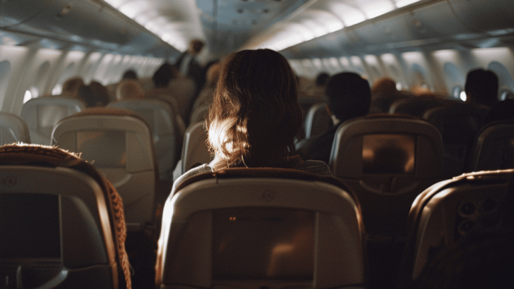 A lady on the flight