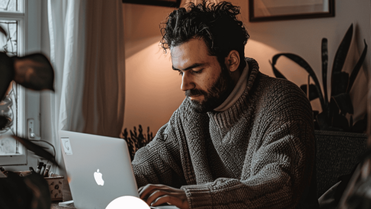 guy working on his laptop